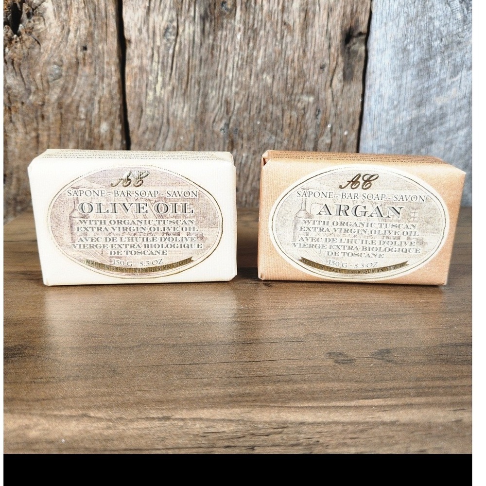 Argan and Olive Oil Soap Alighiero Campostrini Tuscan Soap Set Made in Italy‎